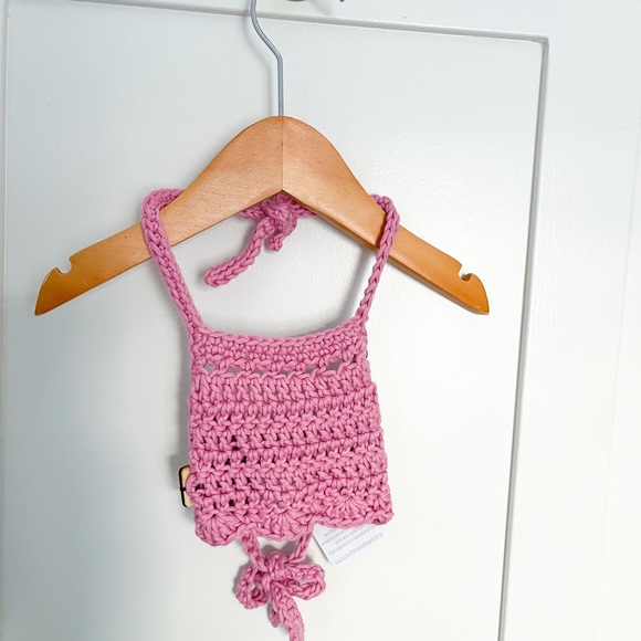 Ella | Crop Top - Pima Cotton Top, Baby Crochet Crop Top, Summer Crochet Crop - Picture 1 of 9